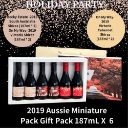 澳洲直送, 2019 6支禮盒裝Aussie Miniature Pack 187mL X 6 - 平行進口